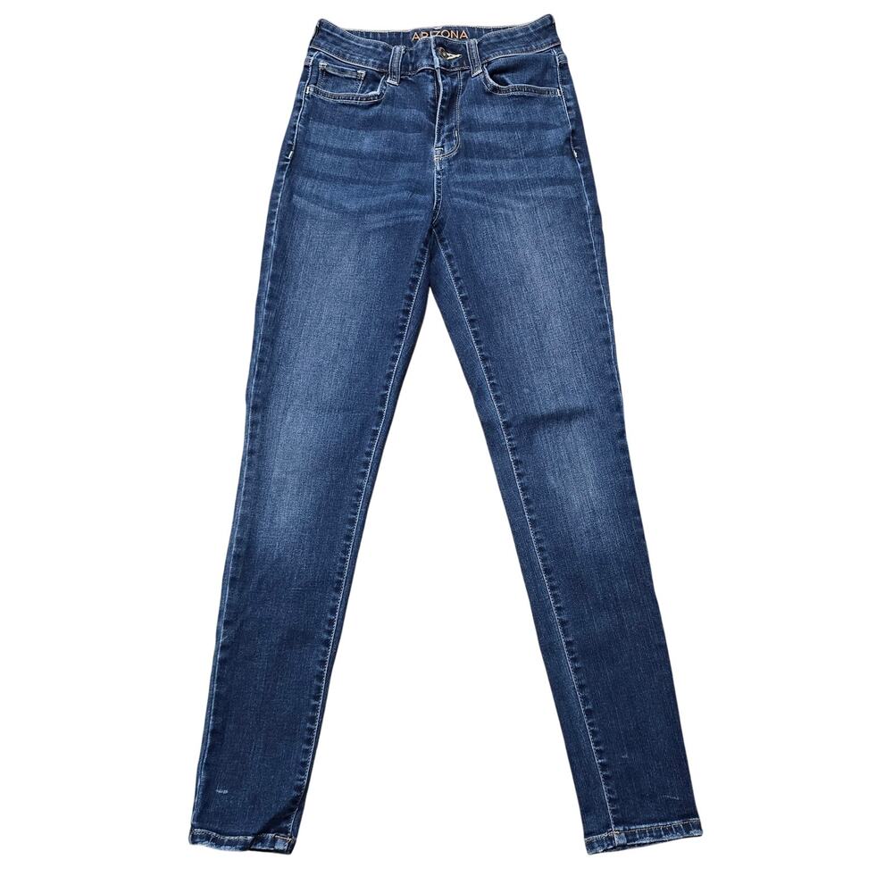Arizona High Rise Skinny Ankle Blue Denim Jeans